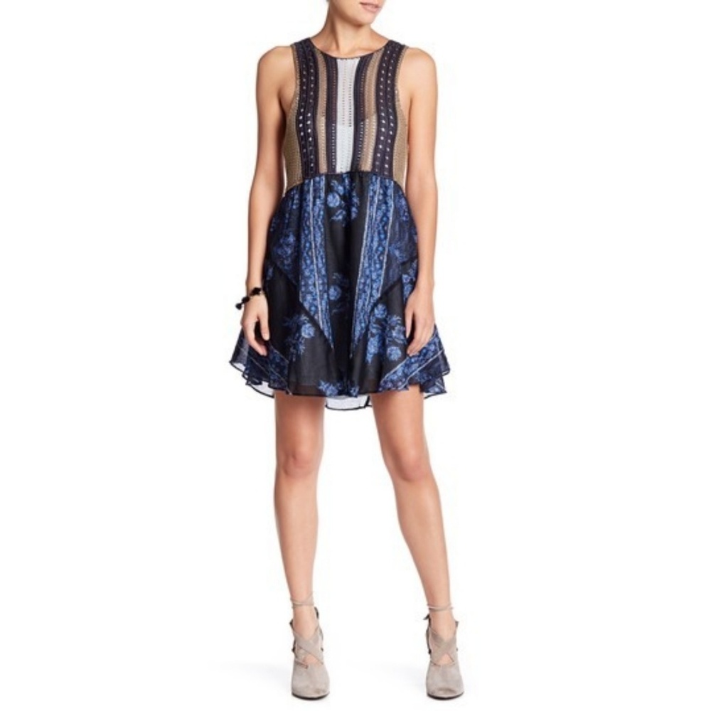 NWT 💙 Free People Boho Crochet Katie Dress